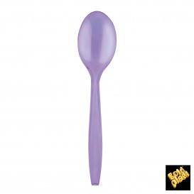 Plastic Spoon PS Premium Lilac 19cm (50 Units) 