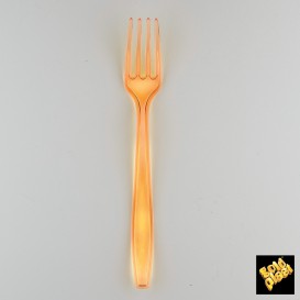 Plastic Fork PS Premium Orange 19cm (1000 Units)