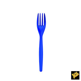 Plastic Fork PS "Easy" Blue Pearl 18cm (500 Units)