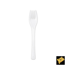 Plastic Fork PS "Fly" White 14cm (3000 Units)