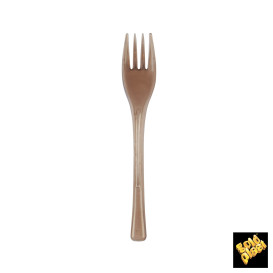 Plastic Fork PS "Fly" Brown Clear 14cm (3000 Units)