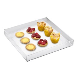 Plastic Tray Clear 30x30cm (9 Units)