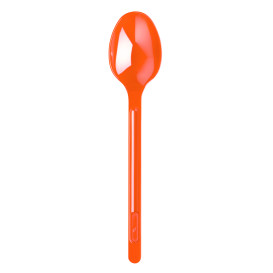 Plastic Spoon PS Orange 17,5cm (20 Units) 