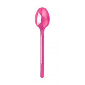 Plastic Spoon PS Fuchsia 17,5cm (20 Units) 