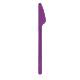 Plastic Knife PS Violet 17,5cm (20 Units) 