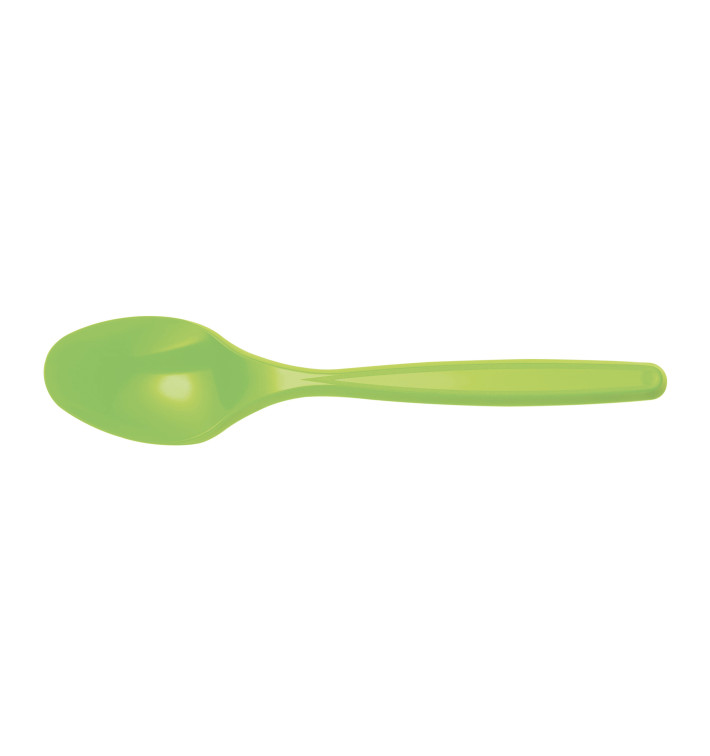 Plastic Teaspoon PS PS Lime Green 12cm (1200 Units) Plastic Teaspoon PS PS Lime Green 12cm (1200 Units)