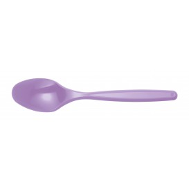 Plastic Teaspoon PS Lilac 12cm (40 Units) 