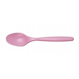 Plastic Teaspoon PS Pink 12cm (1200 Units)