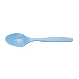 Plastic Teaspoon PS Light Blue 12cm (40 Units) 