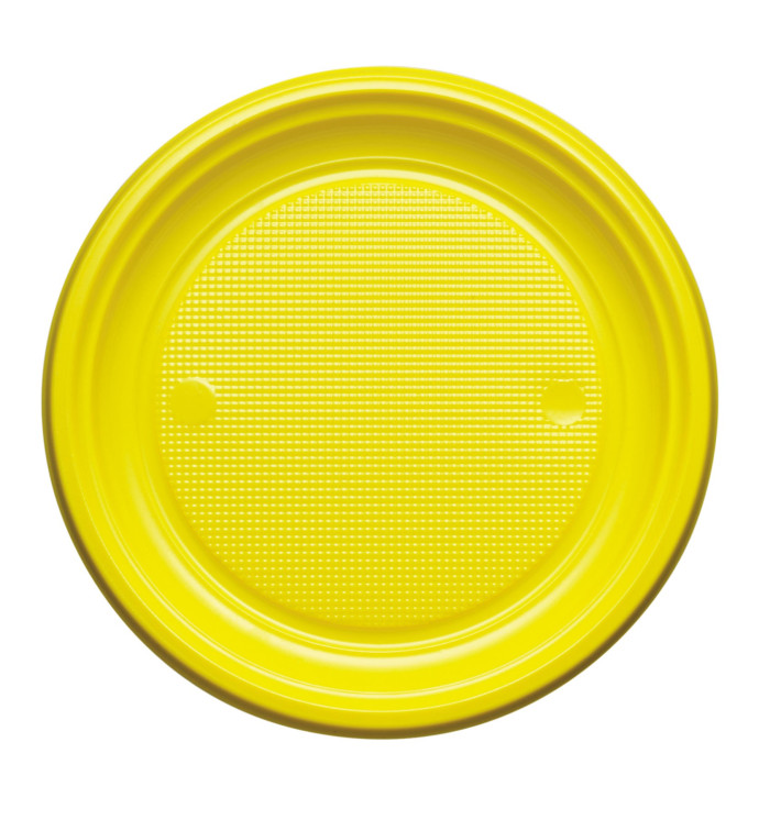 Plastic Plate PS Flat Yellow Ø22 cm (780 Units) Plastic Plate PS Flat Yellow Ø22 cm (780 Units)