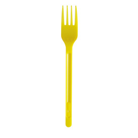 Plastic Fork PS Yellow 17,5cm (600 Units)