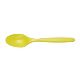 Plastic Teaspoon PS Yellow 12cm (40 Units) 