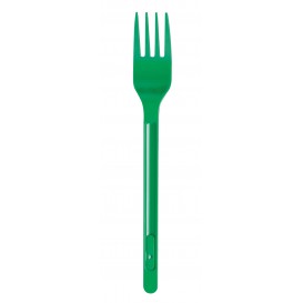 Plastic Fork PS Green 17,5cm (20 Units) 