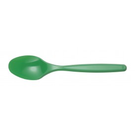 Plastic Teaspoon PS Green 12cm (40 Units) 
