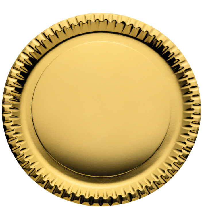 Paper Plate Round Shape "Party" Gold Ø29cm (6 Units) Paper Plate Round Shape "Party" Gold Ø29cm (6 Units)