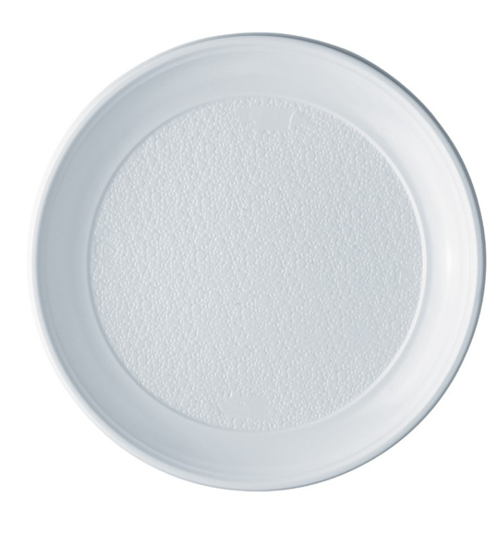 Plastic Plate PS Flat White 25 cm (800 Units) Plastic Plate PS Flat White 25 cm (800 Units)