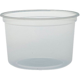 Plastic Deli Container PP "Deli" 16Oz/473ml Clear Ø12cm (25 Units) 