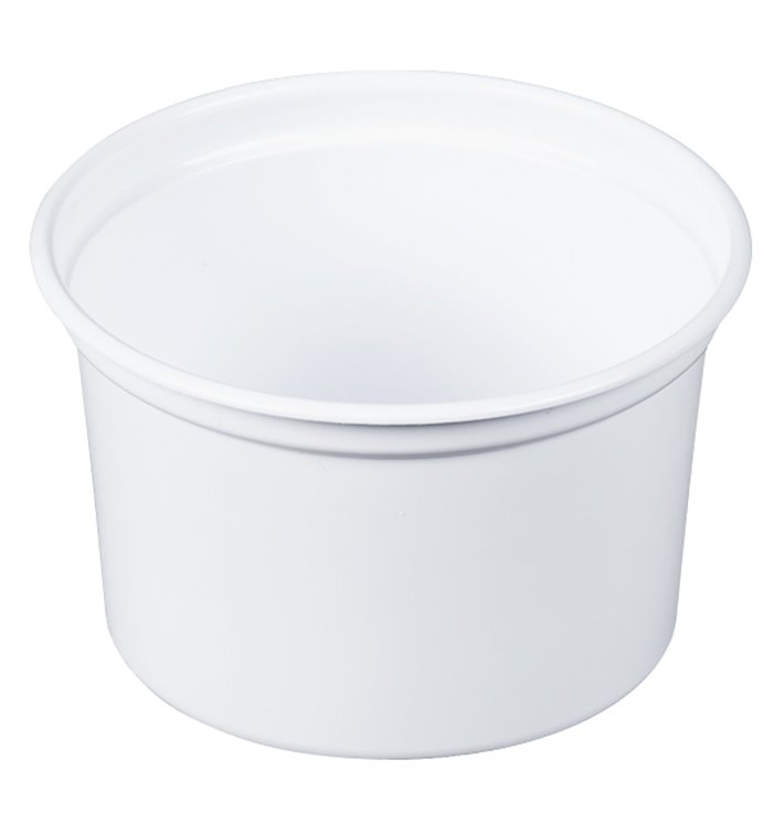 Plastic Deli Container PP "Deli" 16Oz/473ml White Ø12cm (500 Units) Plastic Deli Container PP "Deli" 16Oz/473ml White Ø12cm (500 Units)