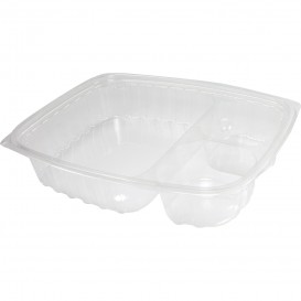 Plastic Deli Container OPS "ClearPac" 3 Compartments Clear 887ml (63 Units) 