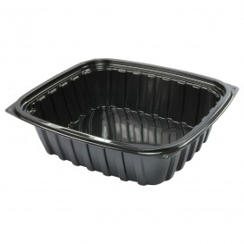 Plastic Deli Container OPS "ClearPac" Black 237ml (63 Units) 