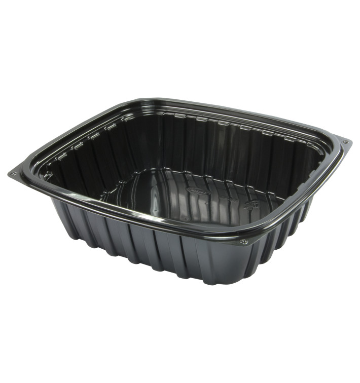 Plastic Deli Container OPS "ClearPac" Black 237ml (63 Units) 