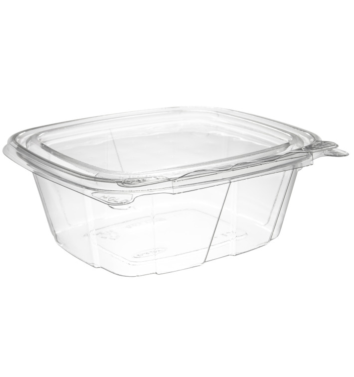 Plastic Deli Container PET Tamper-Evident Dome Lid Flat 355ml (200 Units) Plastic Deli Container PET Tamper-Evident Dome Lid Flat 355ml (200 Units)