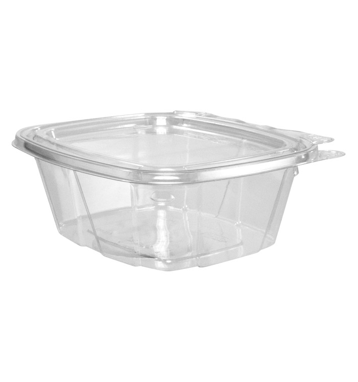 Plastic Deli Container PET Tamper-Evident Dome Lid Flat 475ml (100 Units) Plastic Deli Container PET Tamper-Evident Dome Lid Flat 475ml (100 Units)