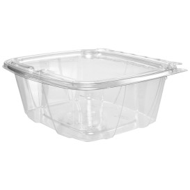 Tamper Tek 24 oz Rectangle Clear Plastic Container - with Lid