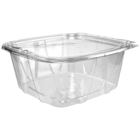 Plastic Deli Container PET Tamper-Evident Dome Lid Flat 1893ml (100 Units)  