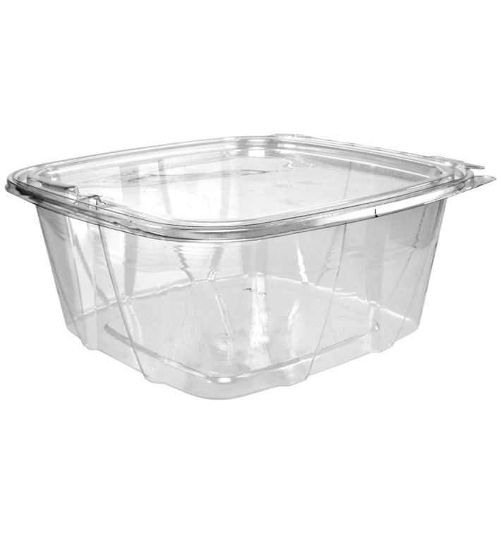 Plastic Deli Container PET Tamper-Evident Dome Lid Flat 1893ml (100 Units) Plastic Deli Container PET Tamper-Evident Dome Lid Flat 1893ml (100 Units)