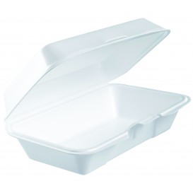 Foam Baguette Container White 2,25x1,40cm (125 Units) 