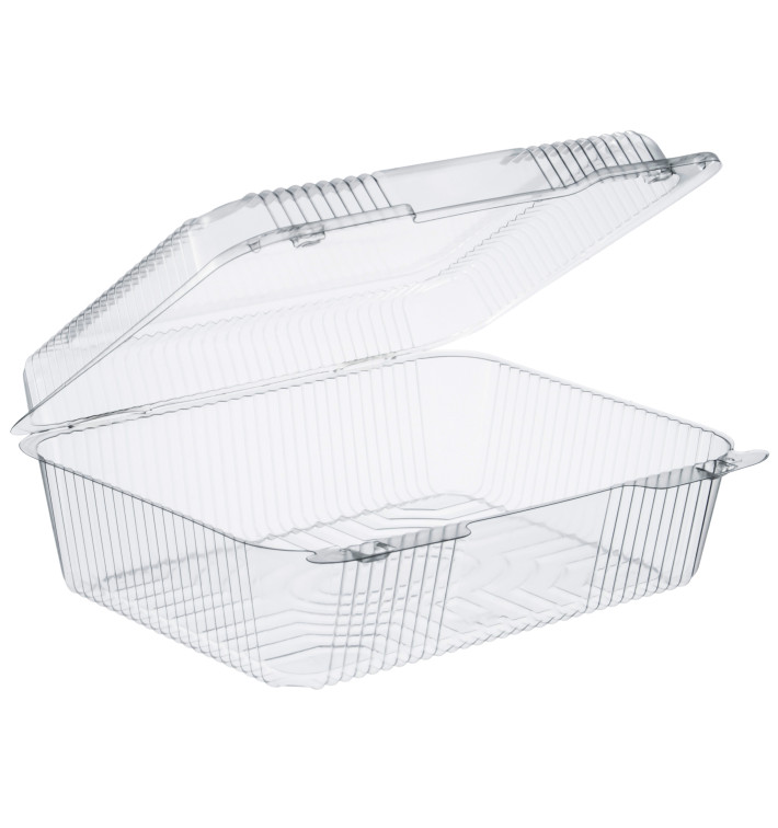 Plastic Hinged Deli Container OPS "StayLock" Clear 2760ml (200 Units)