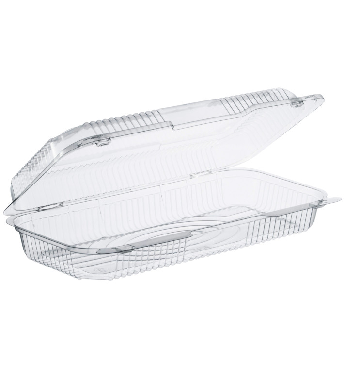 Plastic Hinged Deli Container OPS "StayLock" Clear 1065ml (250 Units) Plastic Hinged Deli Container OPS "StayLock" Clear 1065ml (250 Units)