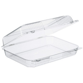 Plastic Hinged Deli Container OPS "StayLock" Clear 1430ml (250 Units)