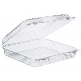 Plastic Hinged Deli Container OPS "StayLock" Clear 1370ml (250 Units)