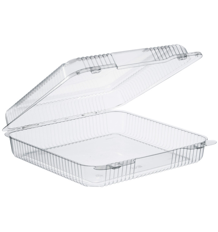 Plastic Hinged Deli Container OPS "StayLock" Clear 1370ml (250 Units)