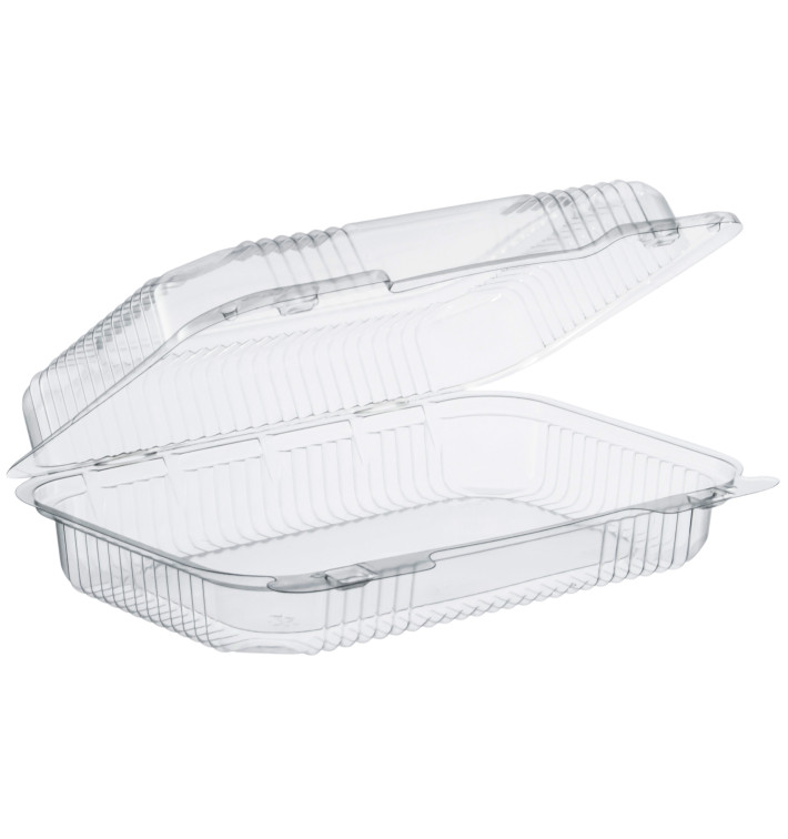 Plastic Hinged Deli Container OPS "StayLock" Clear 1080ml (250 Units) Plastic Hinged Deli Container OPS "StayLock" Clear 1080ml (250 Units)