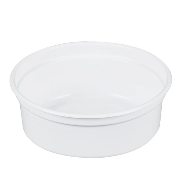 Plastic Deli Container PP "Deli" 8Oz/266ml White Ø12cm (500 Units) Plastic Deli Container PP "Deli" 8Oz/266ml White Ø12cm (500 Units)