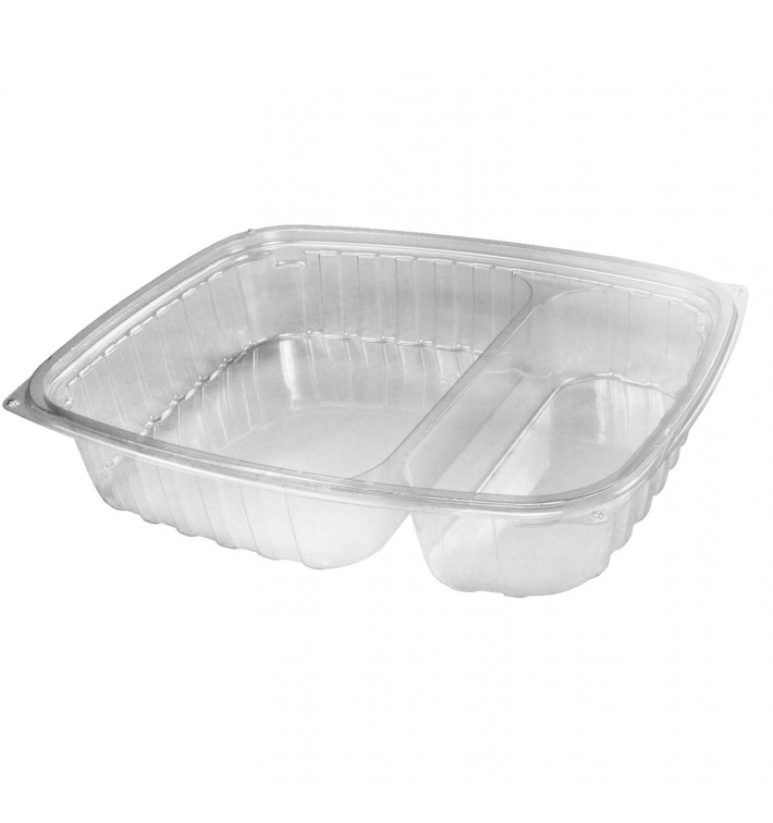 Plastic Deli Container OPS "ClearPac" 2 Compartments Clear 887ml (63 Units) 