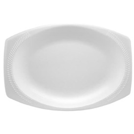 Foam Tray "Quiet Classic" White 28X22cm (125 Units)  