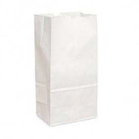 Paper Bag without Handle Kraft White 15+9x28cm (600 Units)
