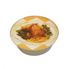 Paper Lid for Roast Chicken Round Shape 1900ml (500 Units)