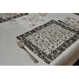 Paper Placemats 30x40cm "Cachemir" Black 50g (500 Units)  