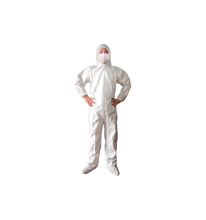 Disposable Plastic Coverall "TST" PP Hood Zipper Size XL (1 Unit) Disposable Plastic Coverall "TST" PP Hood Zipper Size XL (1 Unit)