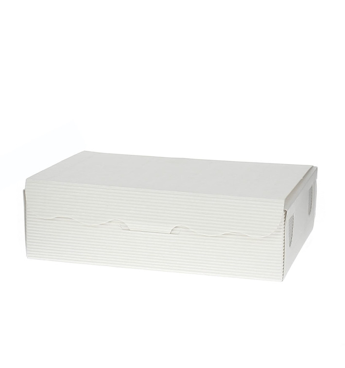 Paper Bakery Box White 14x8x3,5cm 250g (100 Units) Paper Bakery Box White 14x8x3,5cm 250g (100 Units)