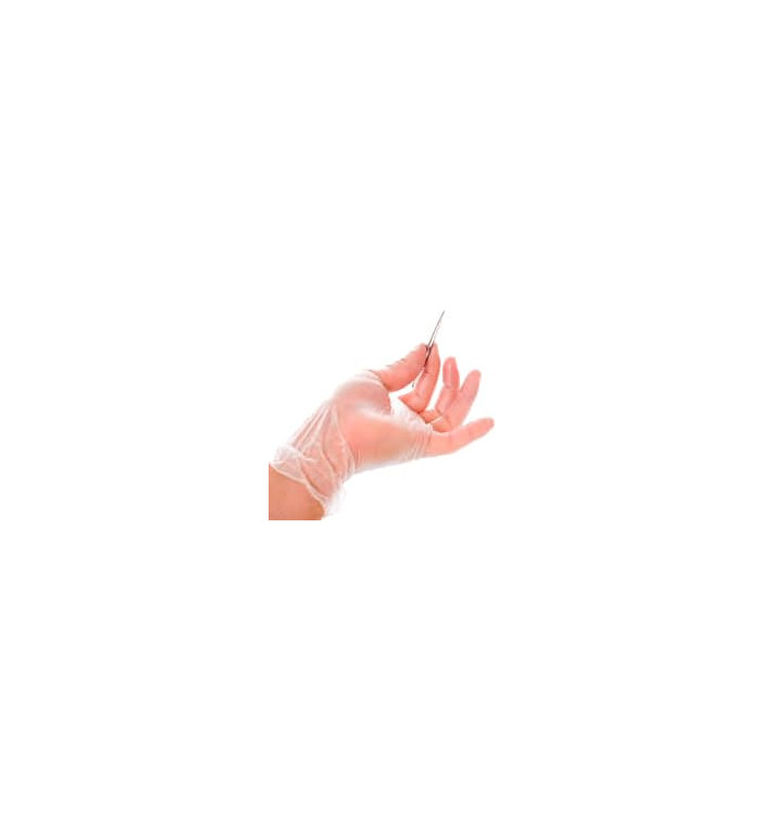 Vinyl Gloves with Talc Clear Size M (100 Units)