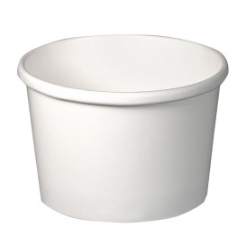 Paper Container White 8Oz/237ml Ø9,1cm (500 Units)