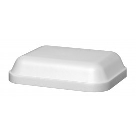 Foam Lid for Foam Container "Diner-Pack" Rectangular Shape White 430ml (500 Units)