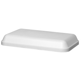 Foam Lid for Foam Container "Diner-Pack" Rectangular Shape White 970ml (200 Units)