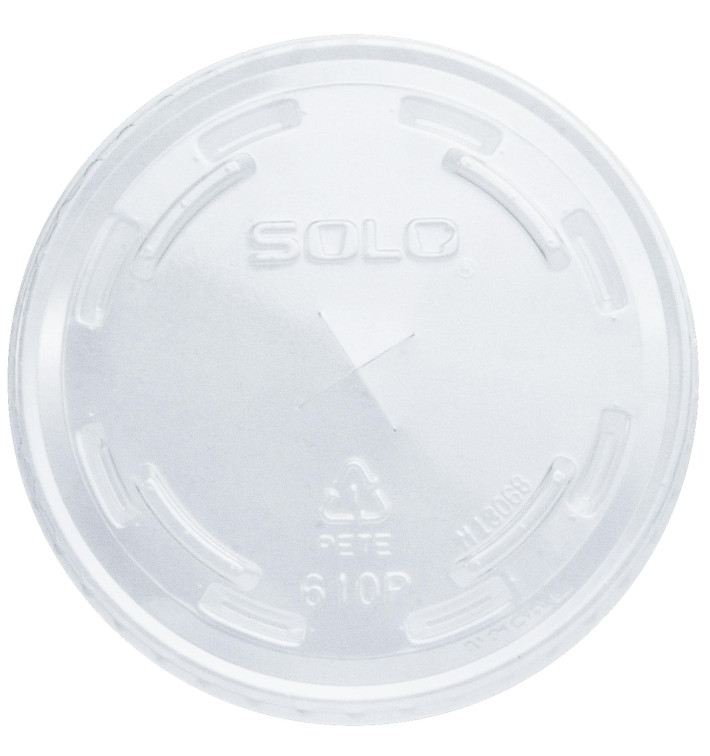 Plastic Lid with Straw Slot PET Crystal Flat Ø7,8cm (100 Units) Plastic Lid with Straw Slot PET Crystal Flat Ø7,8cm (100 Units)